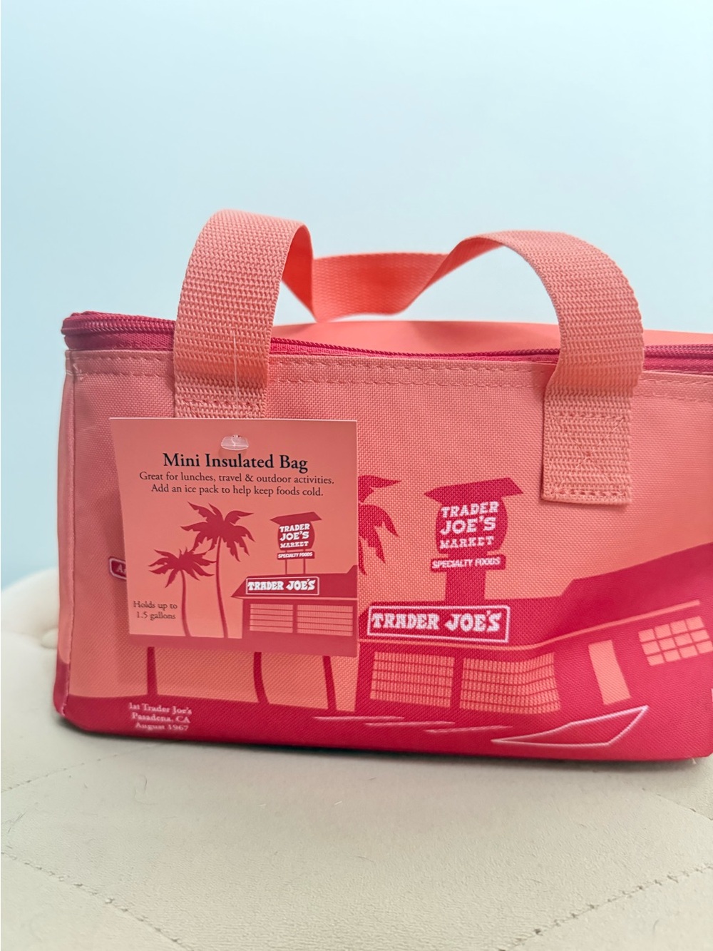 Trader Joe's Coral Pink Mini Insulated Bag 2025 Edition